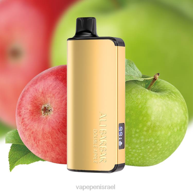 Vape Juice Israel - Alibarbar Ingot 9000 וואפ חד פעמי תפוח כפול 226428