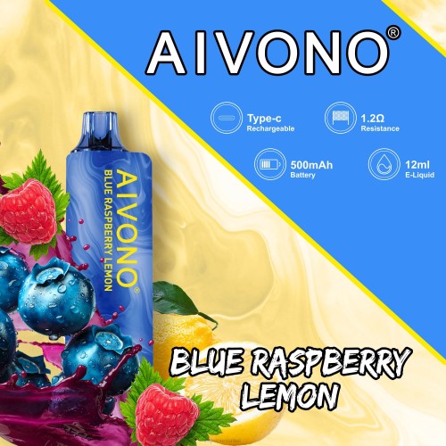 Vape Pen - Aivono AIM GUN 7000 P4D26109 אוכמניות פטל לימון