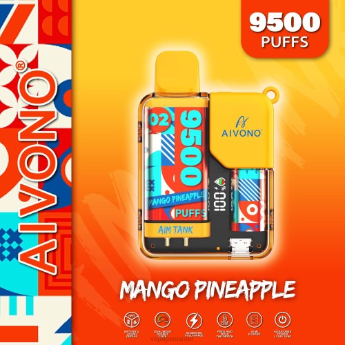 Vape Pen - Aivono AIM TANK 9500 P4D2634 אננס מנגו