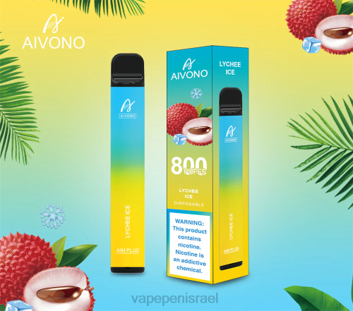 Disposable Vape Israel - Aivono AIM PLUS 800 P4D26182 קרח ליצ'י