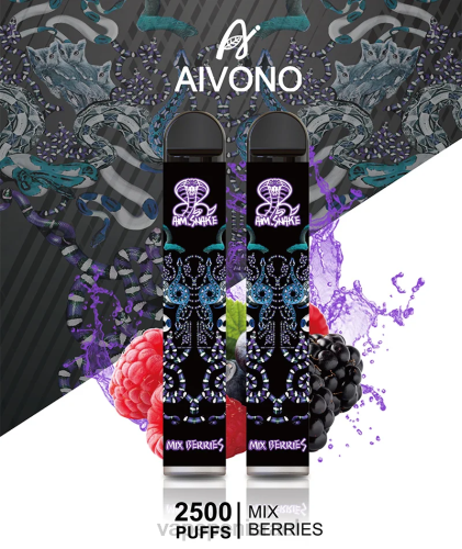 Disposable Vape Israel - Aivono AIM SNAKE 2500 P4D26312 מערבבים פירות יער