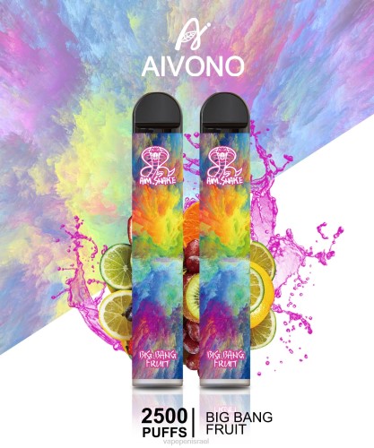 Disposable Vape Israel - Aivono AIM SNAKE 2500 P4D26322 פרי המפץ הגדול