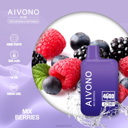 E Cigarette Liquid - Aivono AIM BOXX 4000 P4D26215 מערבבים פירות יער