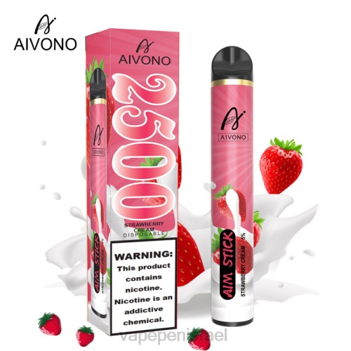 E Cigarette Liquid - Aivono AIM STICK 2500 P4D26155 קרם תותים