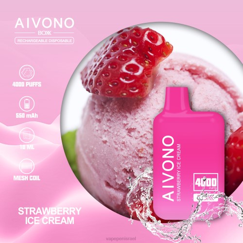 Vape Israel - Aivono AIM BOXX 4000 P4D26221 גלידת תותים