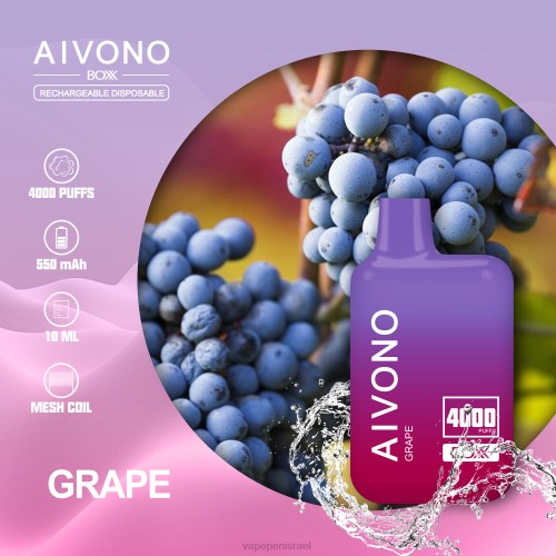 Vape Juice Israel - Aivono AIM BOXX 4000 P4D26213 עַנָב