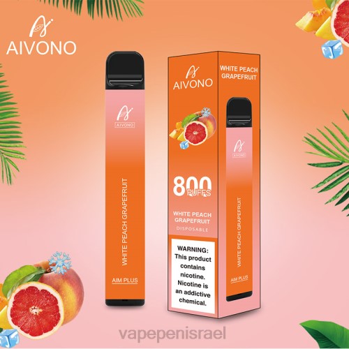 Vape Pen - Aivono AIM PLUS 800 P4D26199 אשכולית אפרסק לבנה