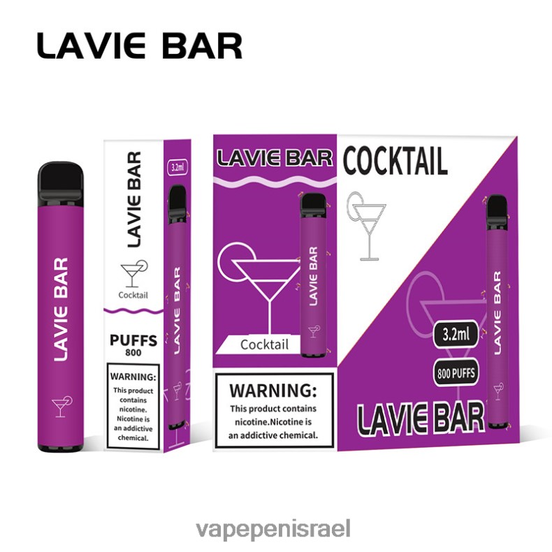 Disposable Vape Israel - LAVIE BAR 800 שאיפות קוקטייל Z64NND312