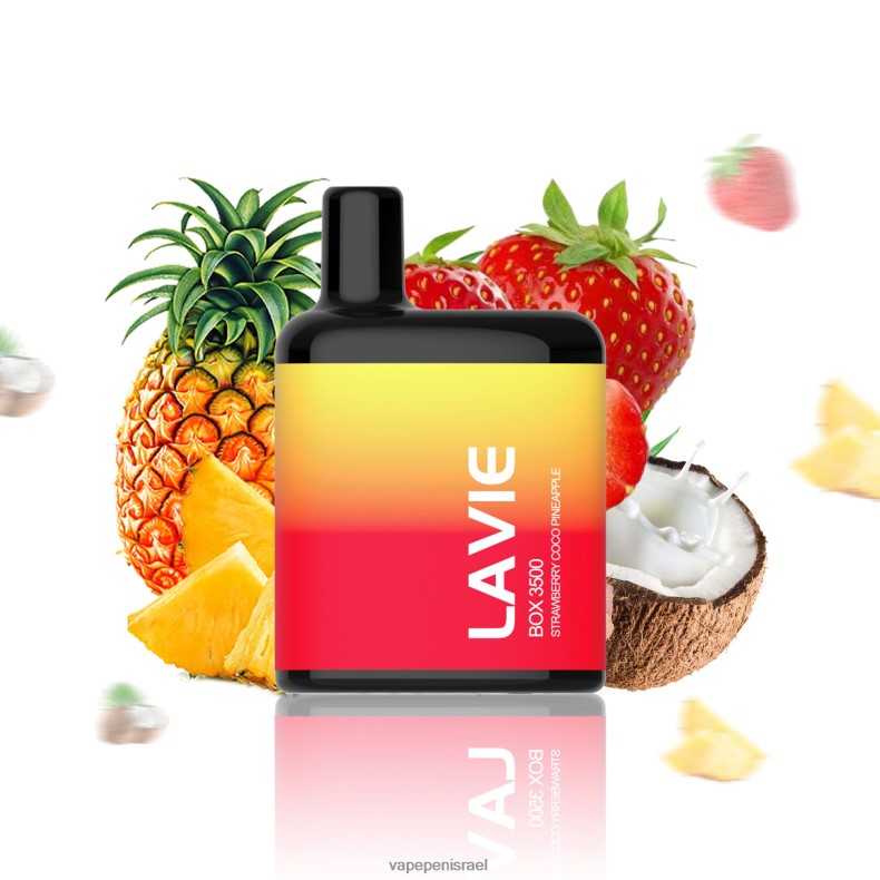 Disposable Vape Israel - LAVIE BOX 3500 שאיפות תות קוקו אננס Z64NND207