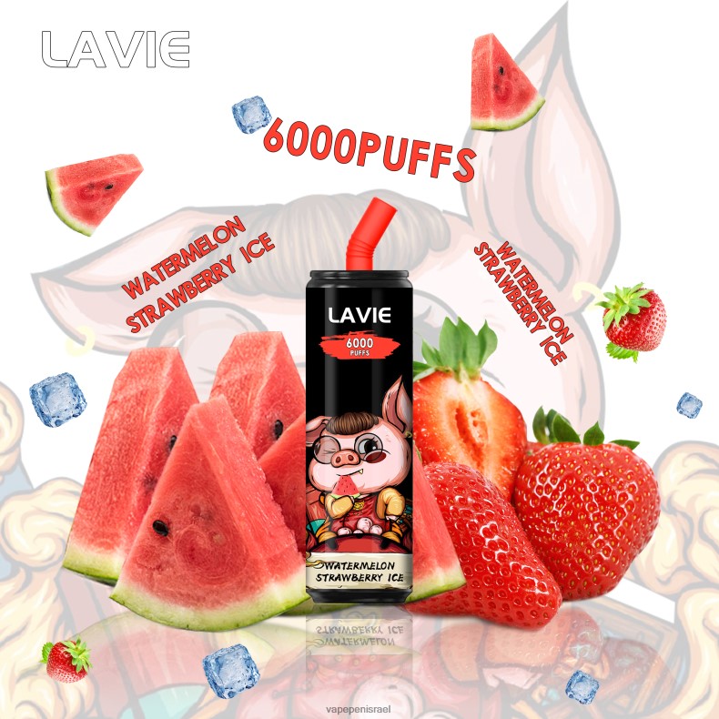 Disposable Vape Israel - LAVIE Coke BAR 6000 שאיפות קרח תות אבטיח Z64NND267