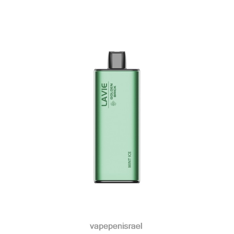 Disposable Vape Israel - LAVIE GOLDEN BRICK 10000 שאיפות קרח מנטה Z64NND62