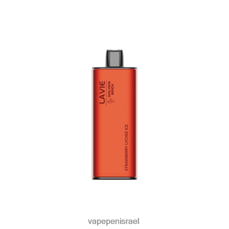 Disposable Vape Israel - LAVIE GOLDEN BRICK 10000 שאיפות קרח ליצ'י תות Z64NND67