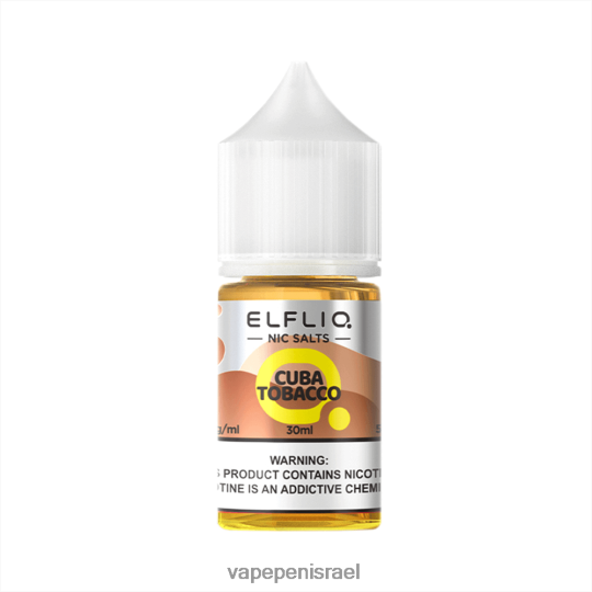 Vape Israel - ELFBAR ELFLIQ NIC SALT 30 מ"ל טבק קובה BNZBT616