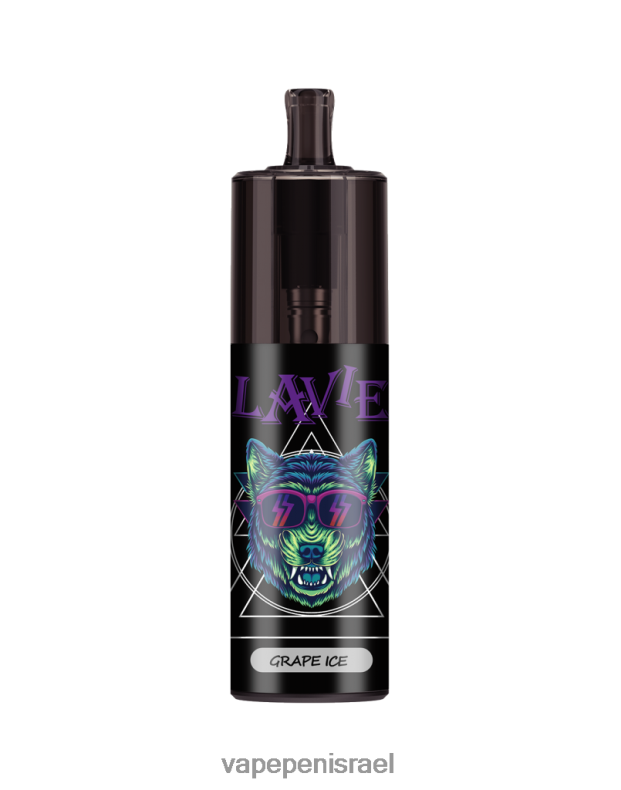 Vape Israel - LAVIE COLOUR BAR בקרת זרימת אוויר של 10000 שאיפות קרח ענבים Z64NND331