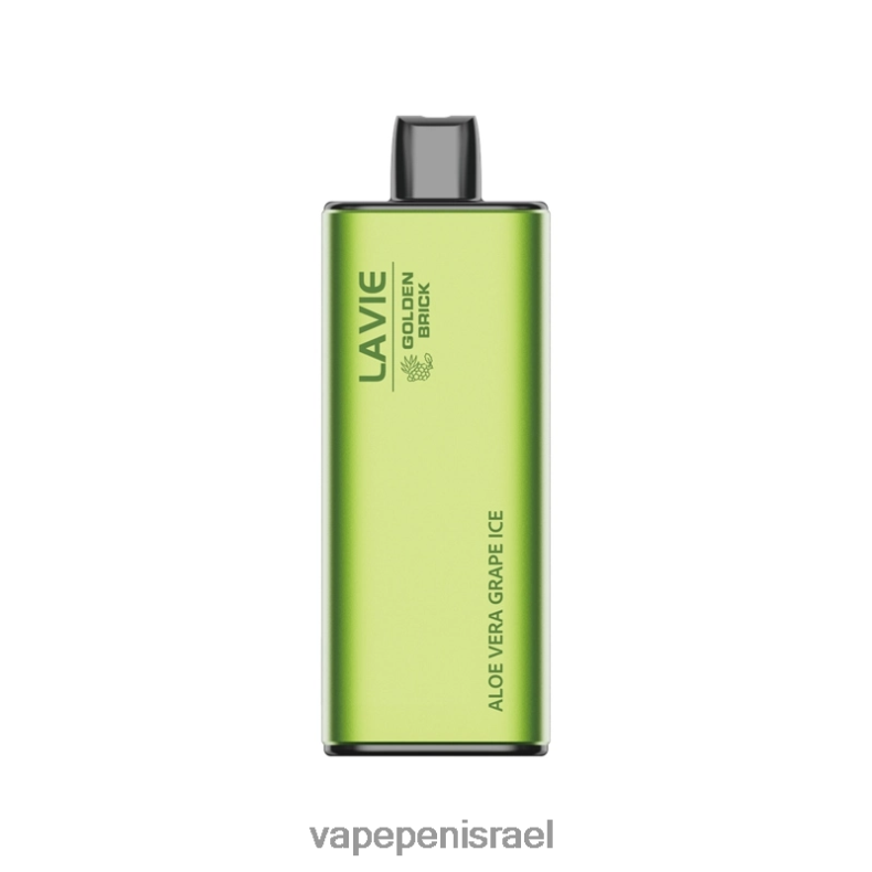 Vape Israel - LAVIE GOLDEN BRICK 10000 שאיפות קרח ענבים אלוורה Z64NND51