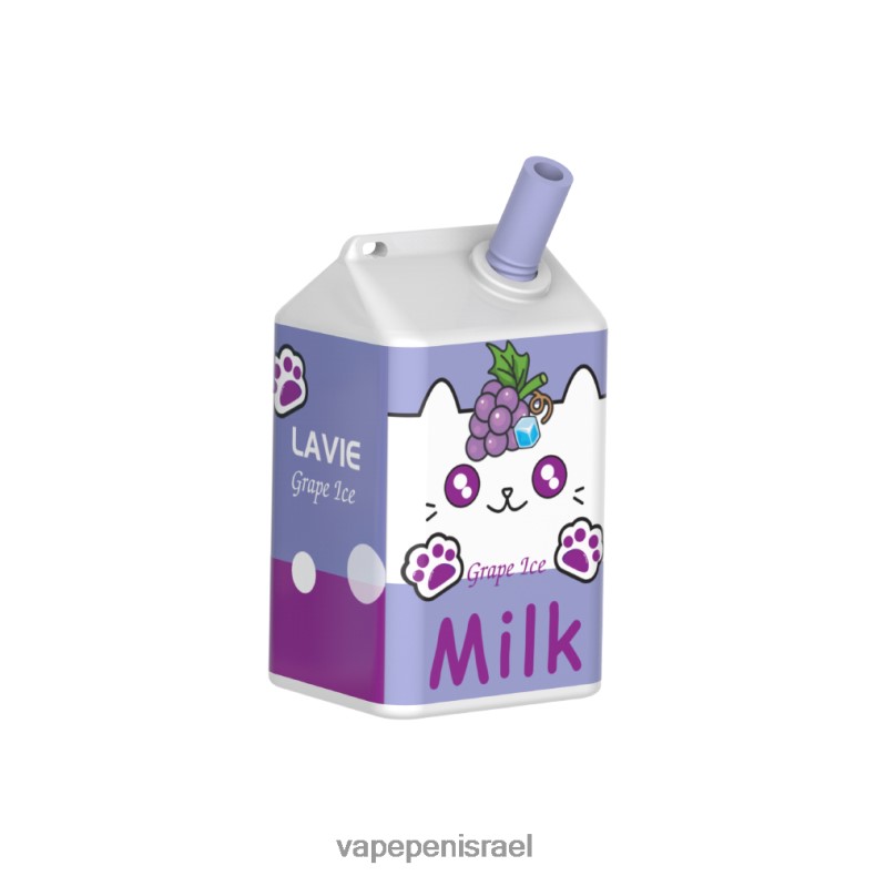 Vape Israel - LAVIE MILK 7000 שאיפות קרח ענבים Z64NND186