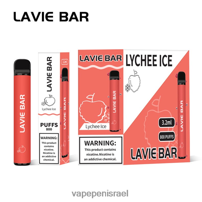 Vape Juice Israel - LAVIE BAR 800 שאיפות קרח ליצ'י Z64NND313