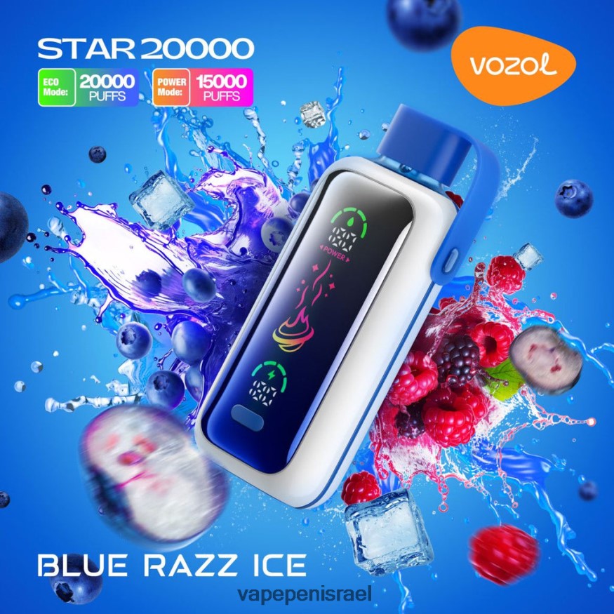 Vape Pen - VOZOL STAR 20000 LB8R4L4 קרח כחול razz