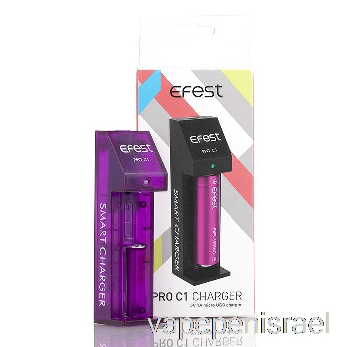 חד פעמי Vape Israel Efest Pro C1 מטען סוללה חכם 1-bay