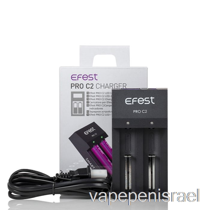 חד פעמי Vape Israel Efest Pro C2 2-bay מטען סוללה חכם