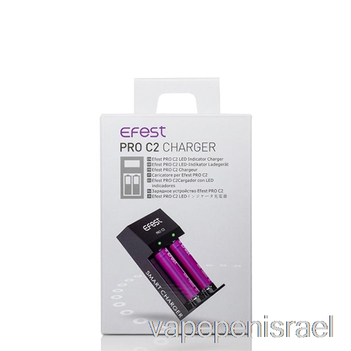 חד פעמי Vape Israel Efest Pro C2 2-bay מטען סוללה חכם