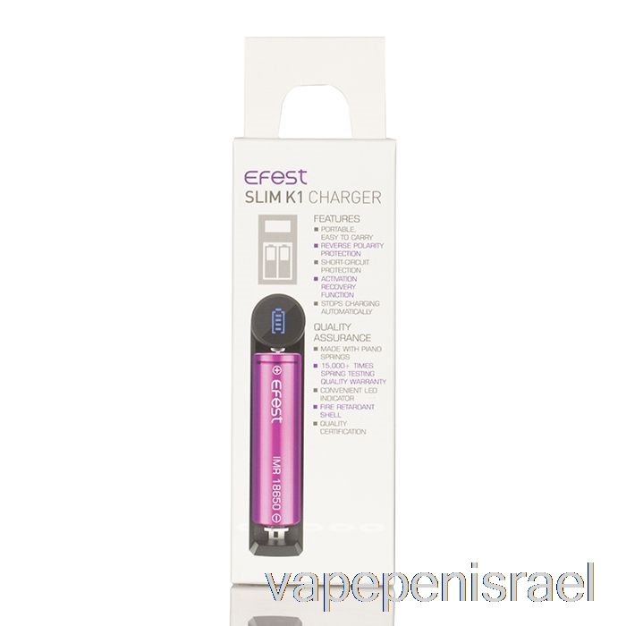 חד פעמי Vape Israel Efest Slim K1 מטען סוללה עם חריץ אחד