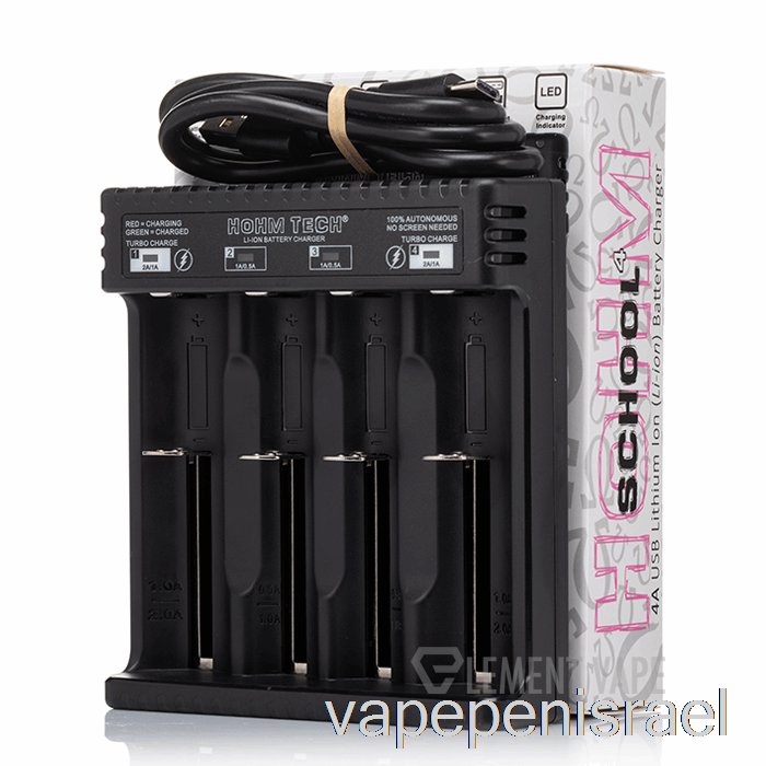 חד פעמי Vape Israel Hohm Tech School 4 4a Usb-c מטען