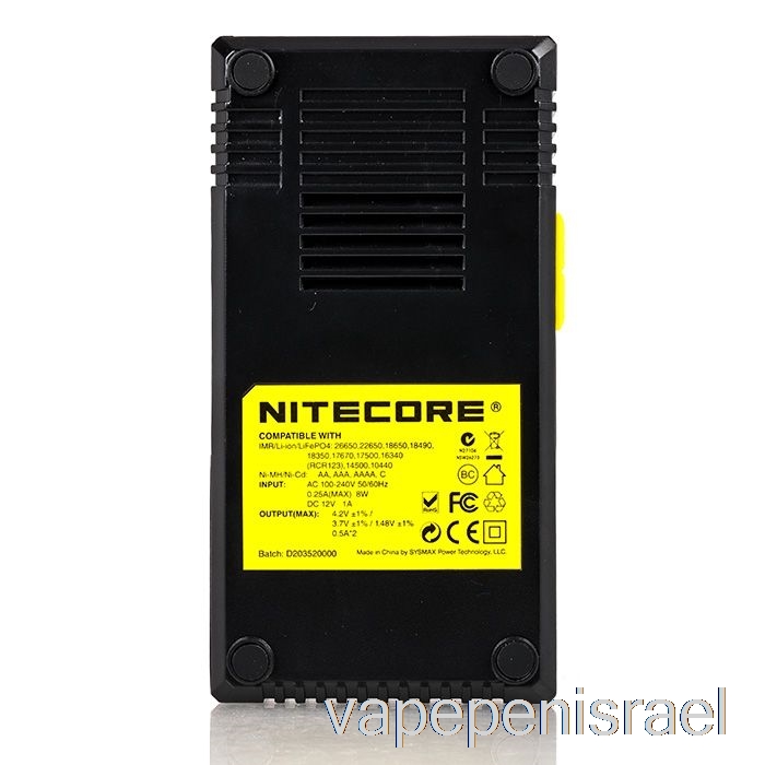 מטען סוללות חד פעמי Vape Israel Nitecore D2 (2 מפרצים)