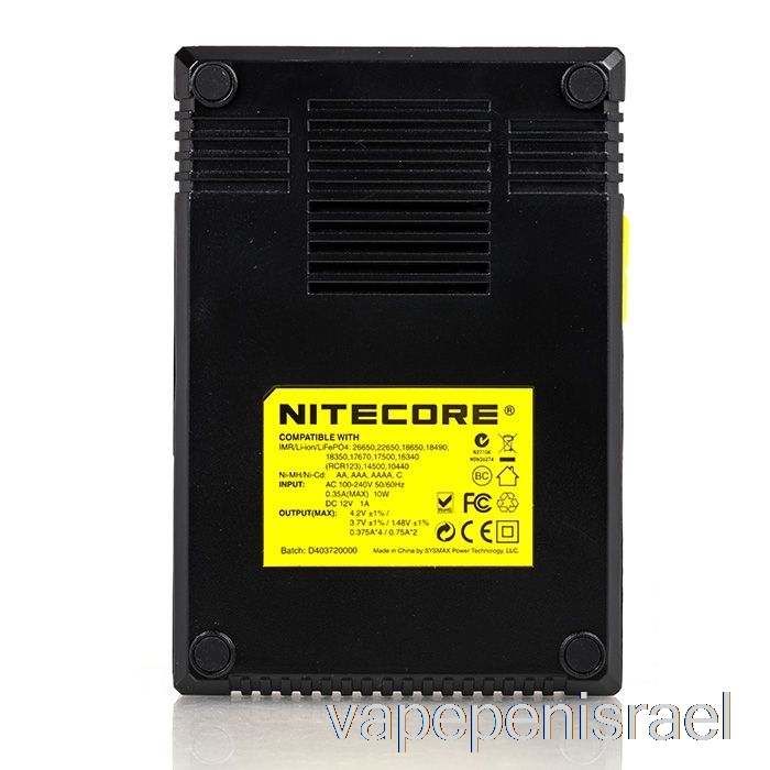 מטען סוללות חד פעמי Vape Israel Nitecore D4 (4 מפרצים)