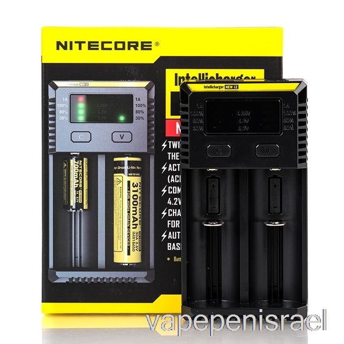 מטען סוללות חד פעמי Vape Israel Nitecore I2 (2 מפרצים)