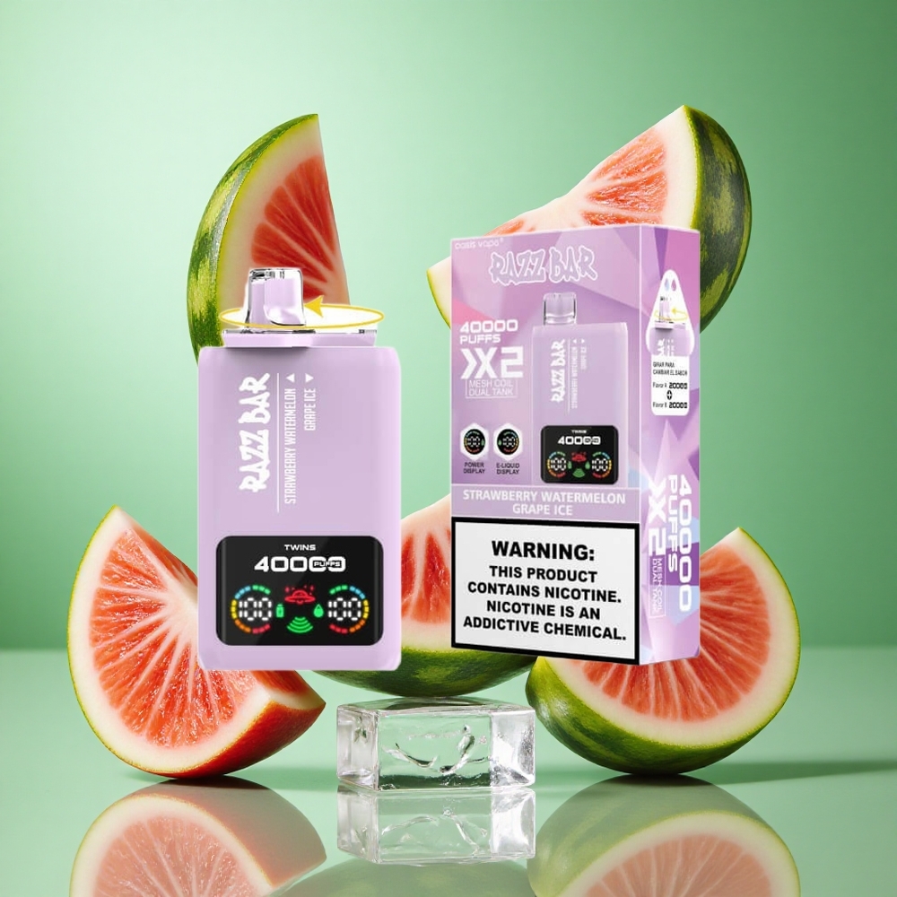 Razz Bar 40000 פאפים תות אבטיח_ענבים קרח Israel vape