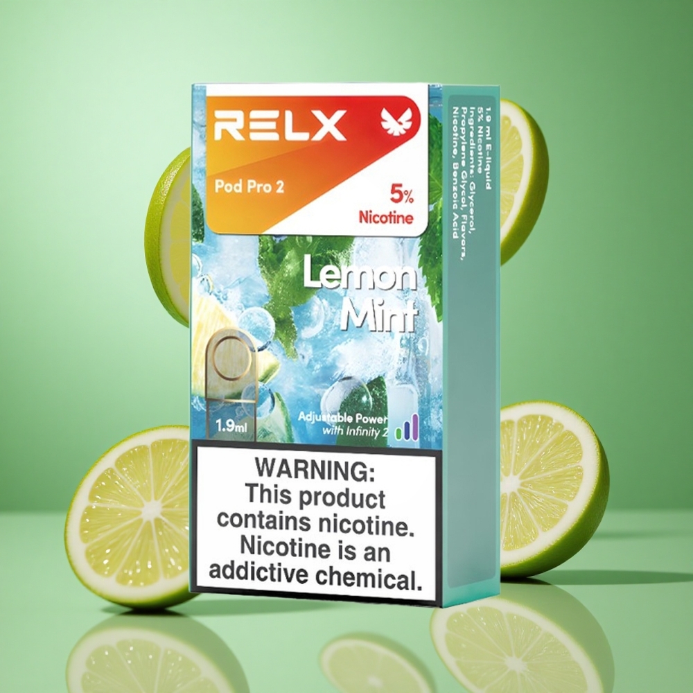 RELX Pod Pro 2 600 פאפים לימון נענע Israel vape מכיל ניקוטין 5%
